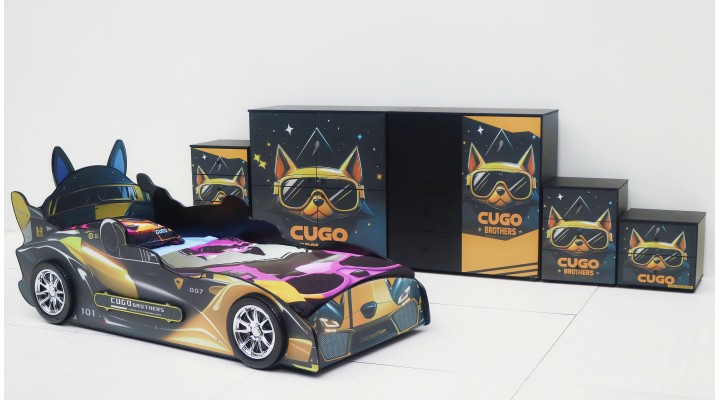 C103Y Cugo Race Car Bed-Yellow Collection